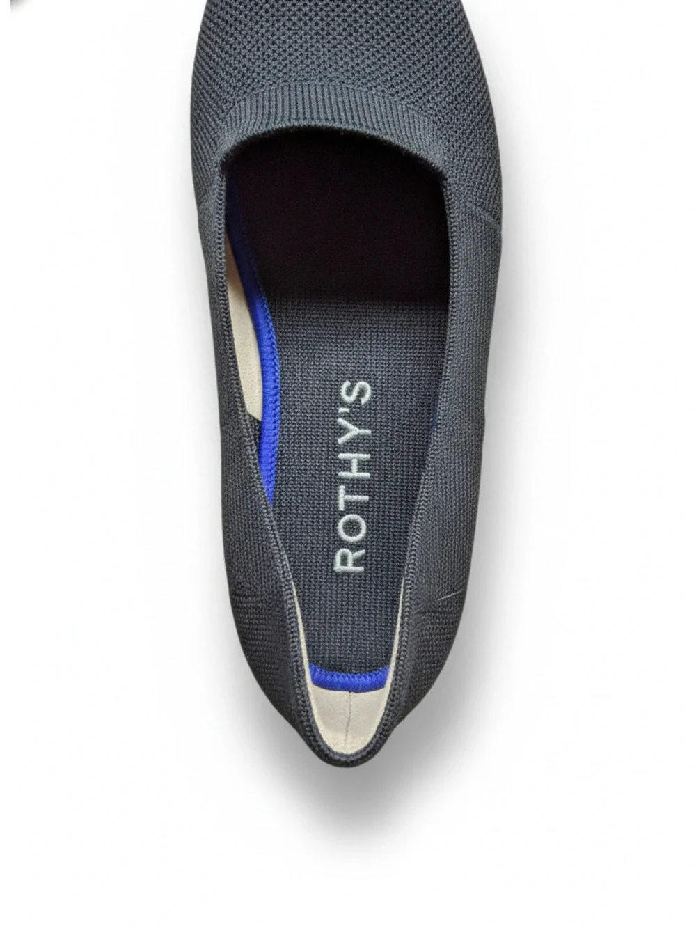 Rothy's Black Slip-On Shoes with White Sole, Size 9M